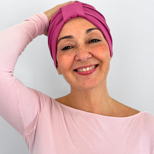 Pink Mauve Bow Cap