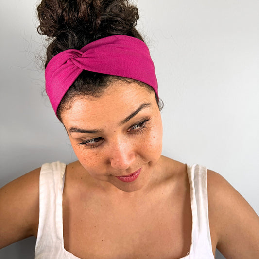 Fuchsia Pink Headband - Eco Light Fabric