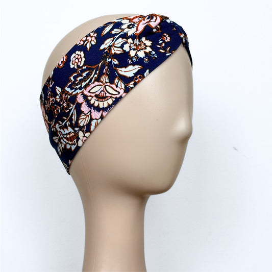 Floral Blue Headband