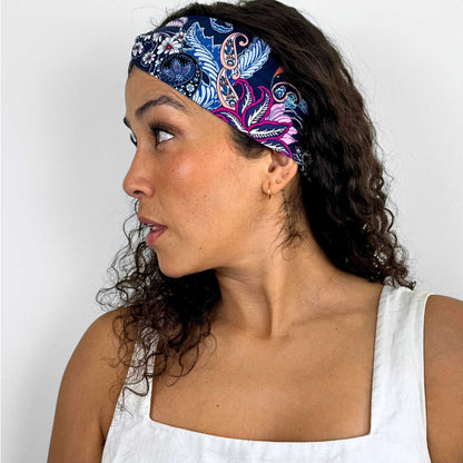 Feathers Blue Headband