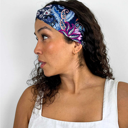 Feathers Blue Headband