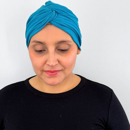 Calypso Blue Turban Hat