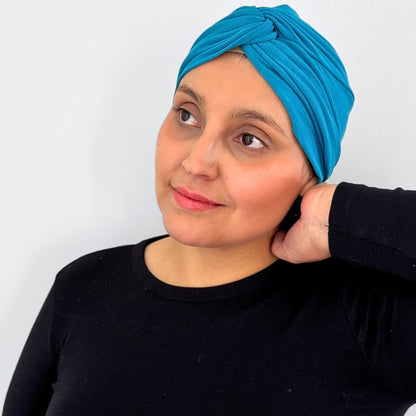 Calypso Blue Turban Hat