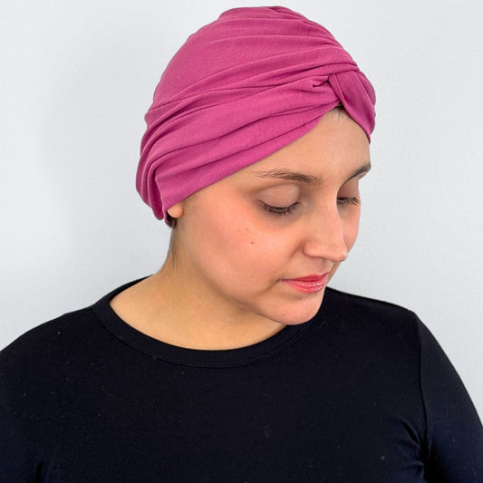 Pink Mauve Turban Hat