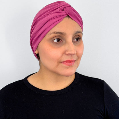 Pink Mauve Turban Hat