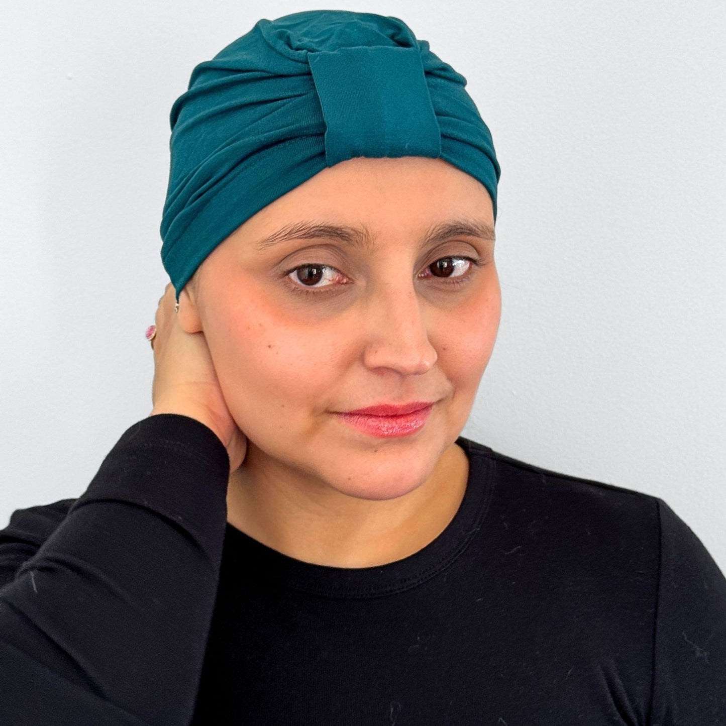 Dark Teal Bow Cap