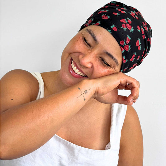 Strawberries Black Softie Cap