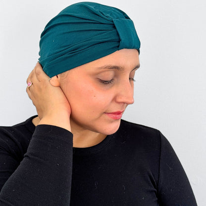 Dark Teal Bow Cap