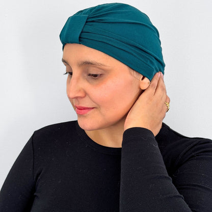 Dark Teal Bow Cap