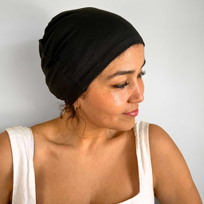 Black Plain Softie Cap