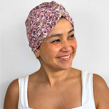 Little Flowers Rose Turban Hat