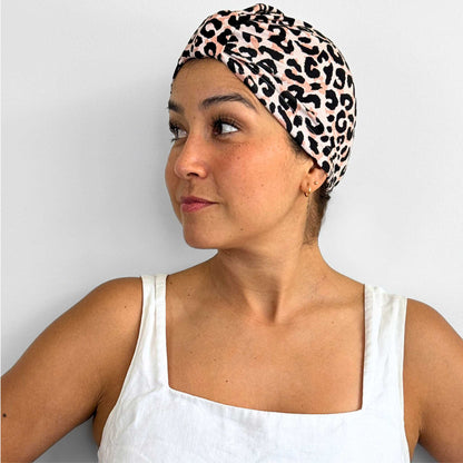 Rose Animal Print Bow Cap