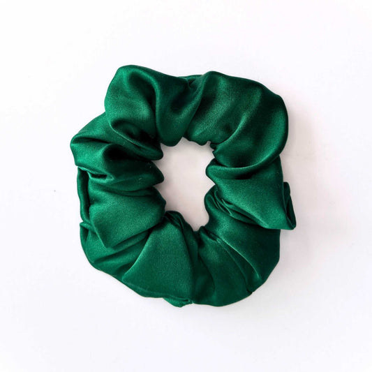 silk scrunchie green