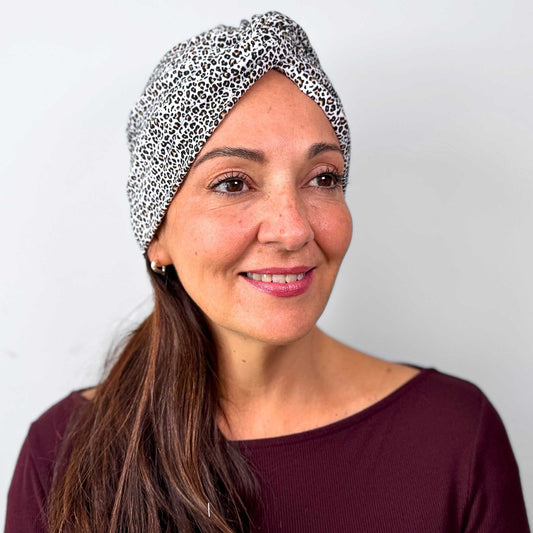 Animal Print Turban Hat
