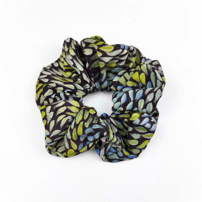 Bush Banana Green Scrunchie - Aboriginal Art