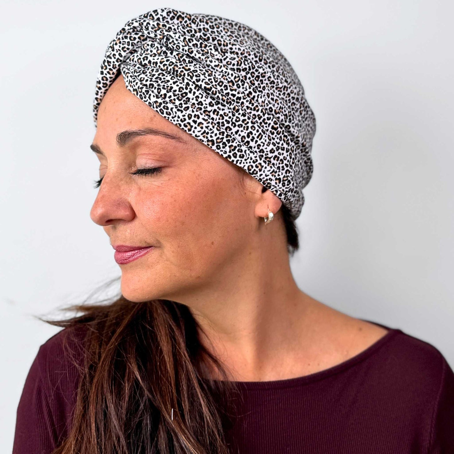 Animal Print Turban Hat
