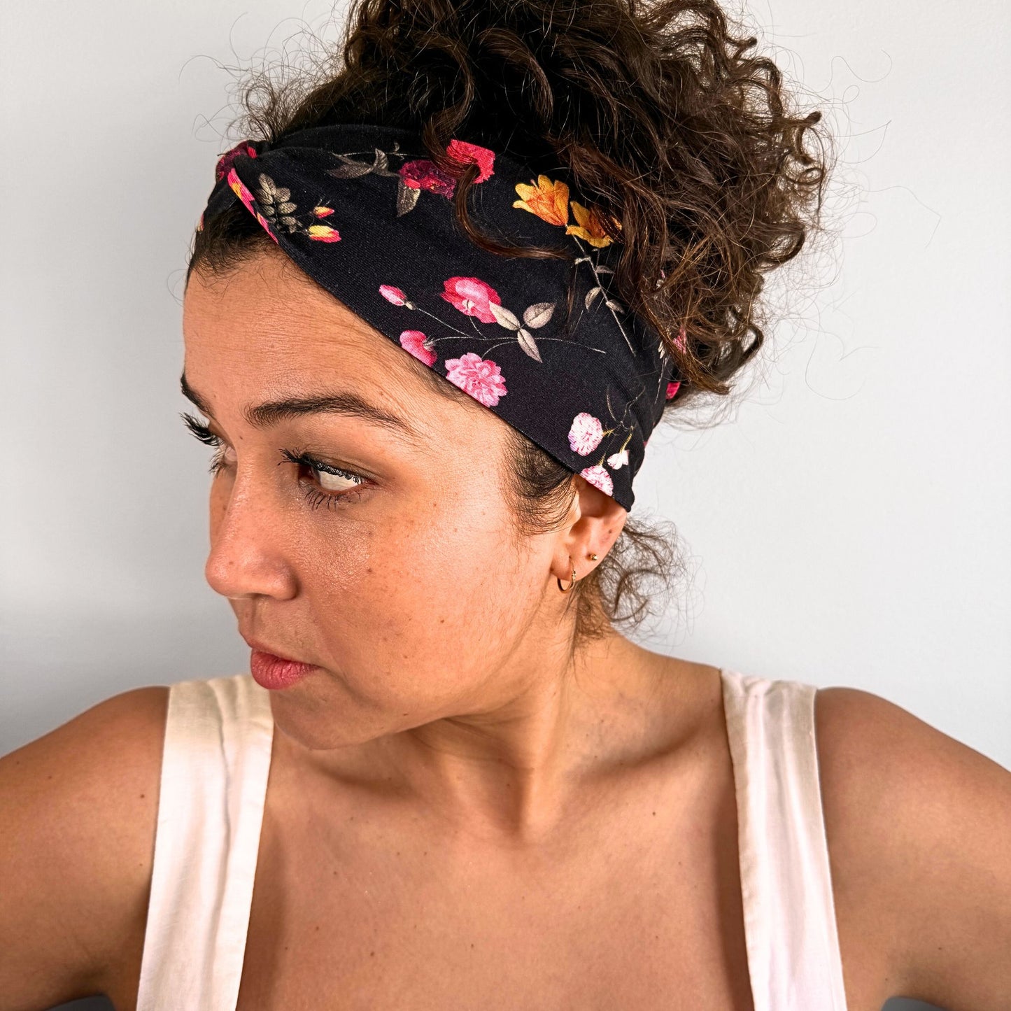 Black Vintage Floral Headband