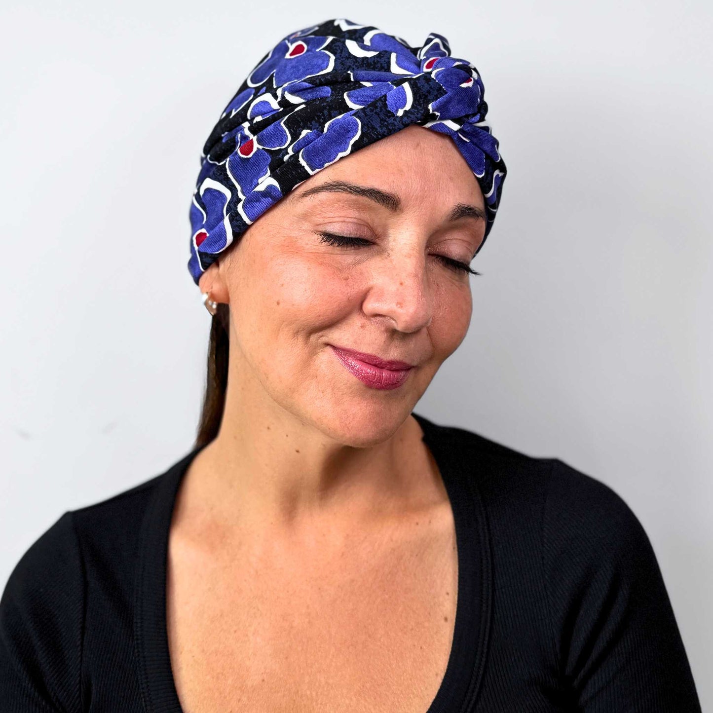 Purple Watercolour Turban Hat