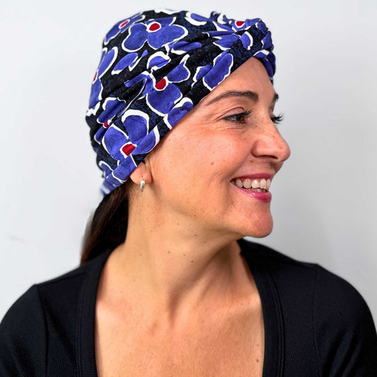 Purple Watercolour Turban Hat