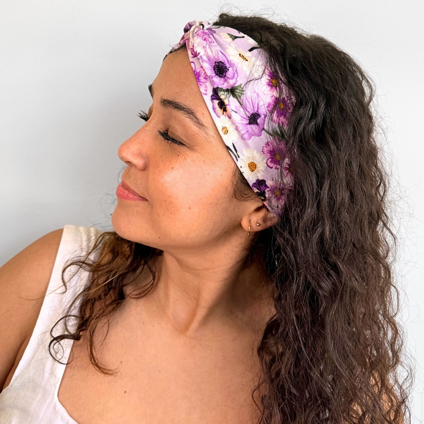 Pansies Floral Headband