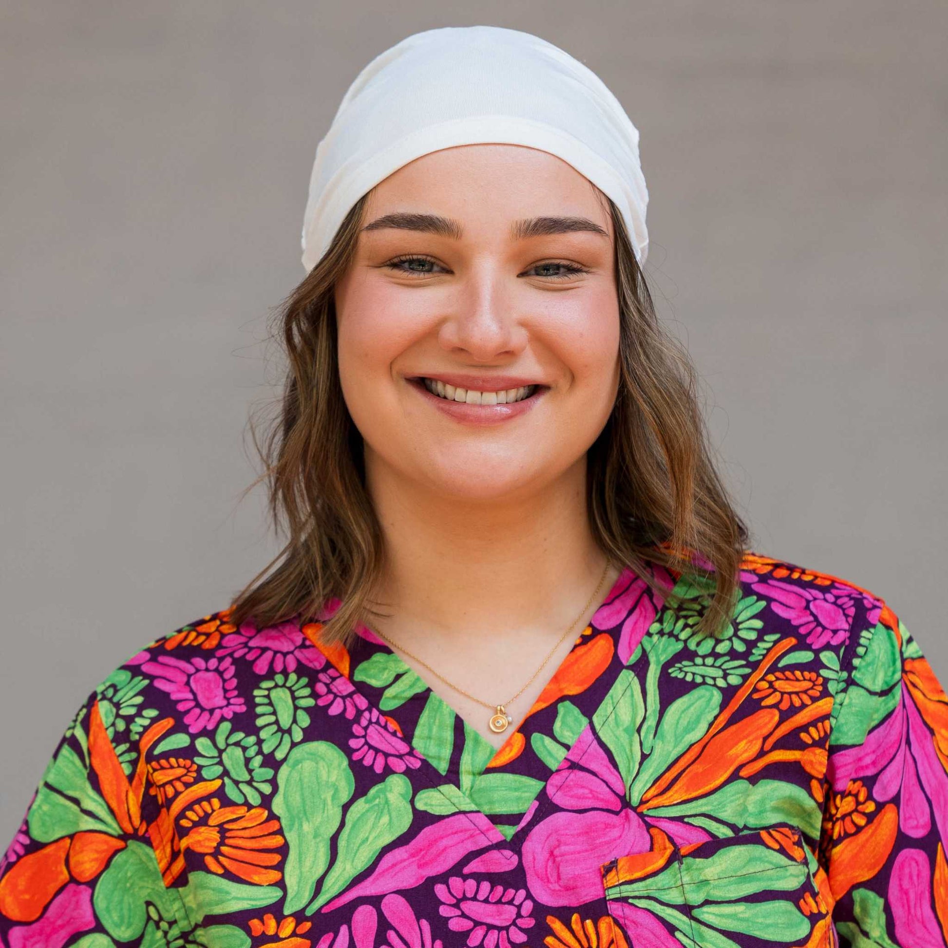 turban chemohat scrub top