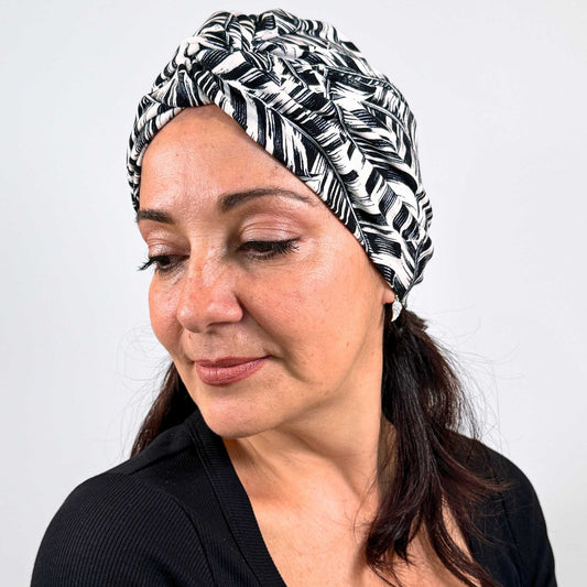 Palm Leaves Elegant Turban Hat