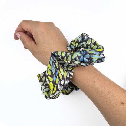 Bush Banana Green Scrunchie - Aboriginal Art