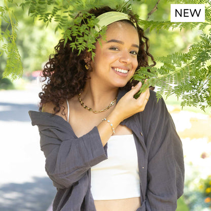 Lime Green Plain Headband - Eco Light Fabric
