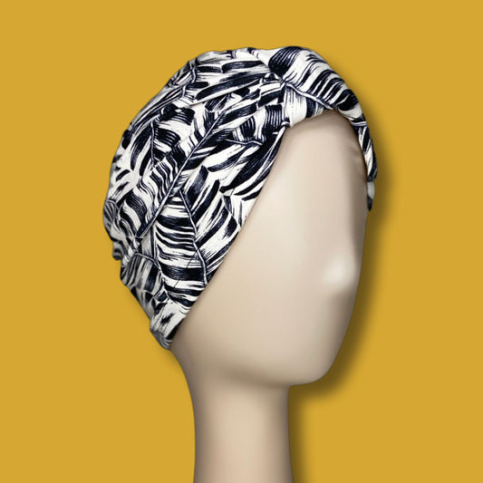 Palm Leaves Turban Bow Cap