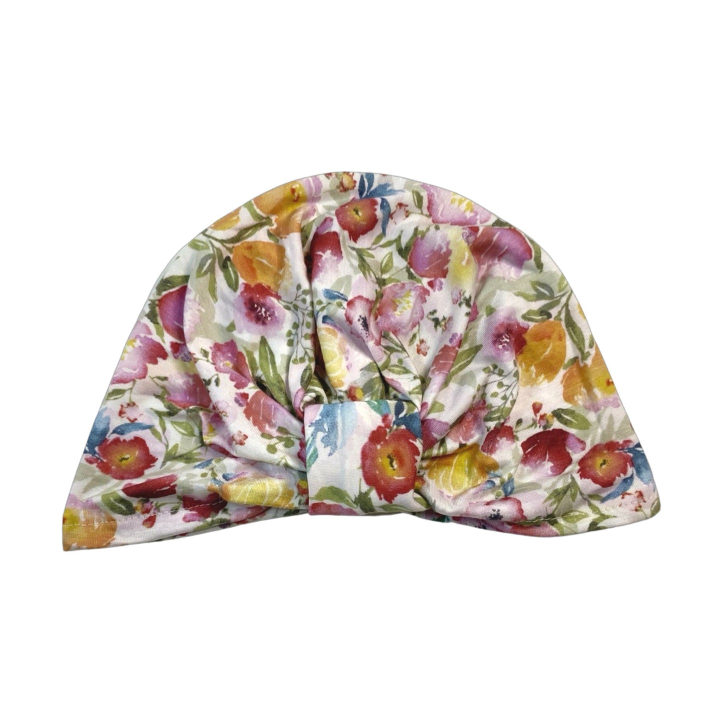 Floral Turban Bow Cap