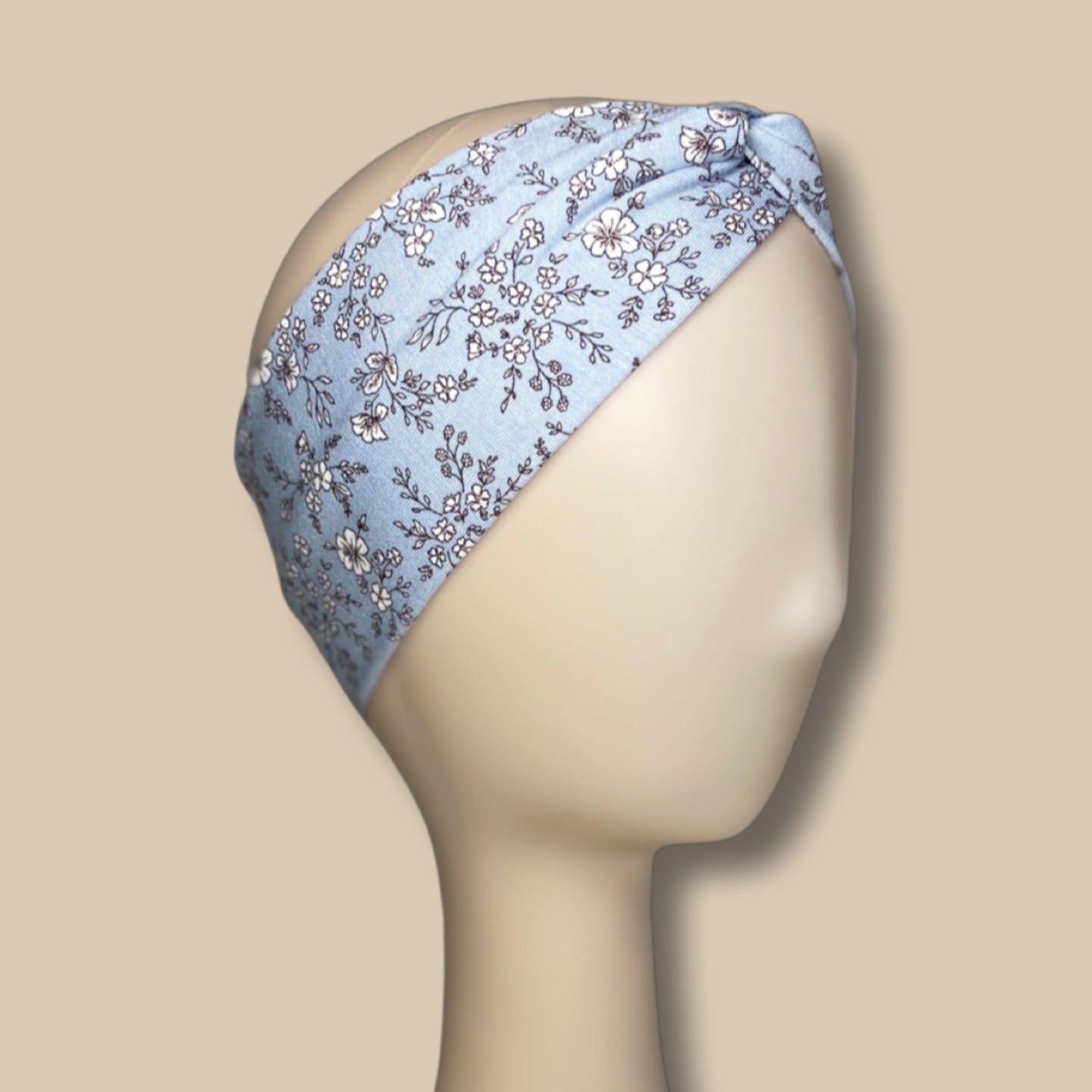 Soft Pale Blue Floral Headband