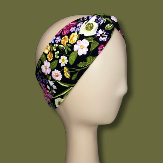 Black Floral Headband