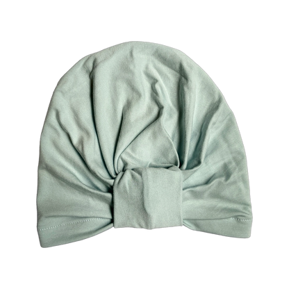 Soft Light Blue Turban Bow Cap